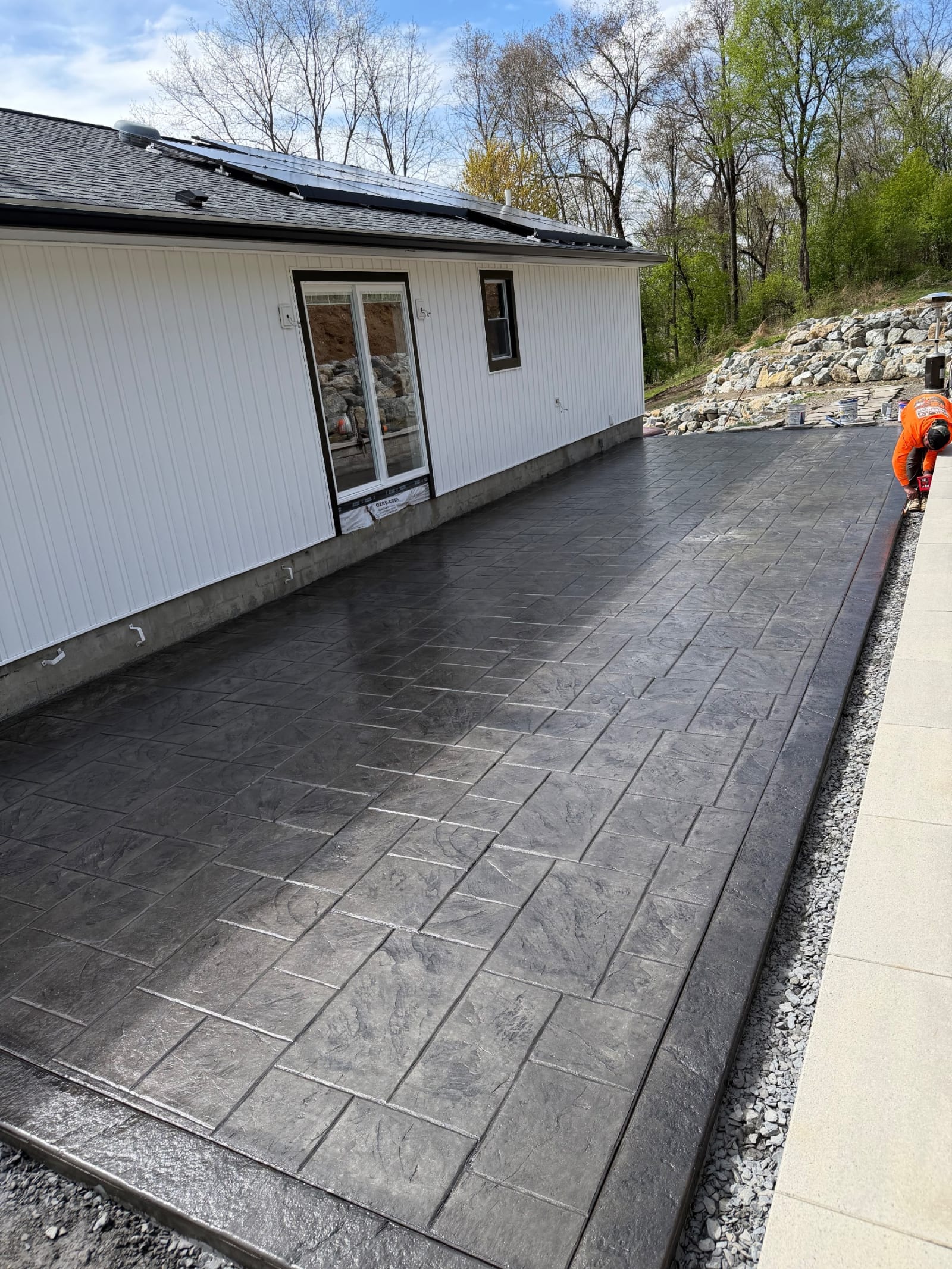 Stamped walk, sealed by Legacy Concrete, Poughkeepsie