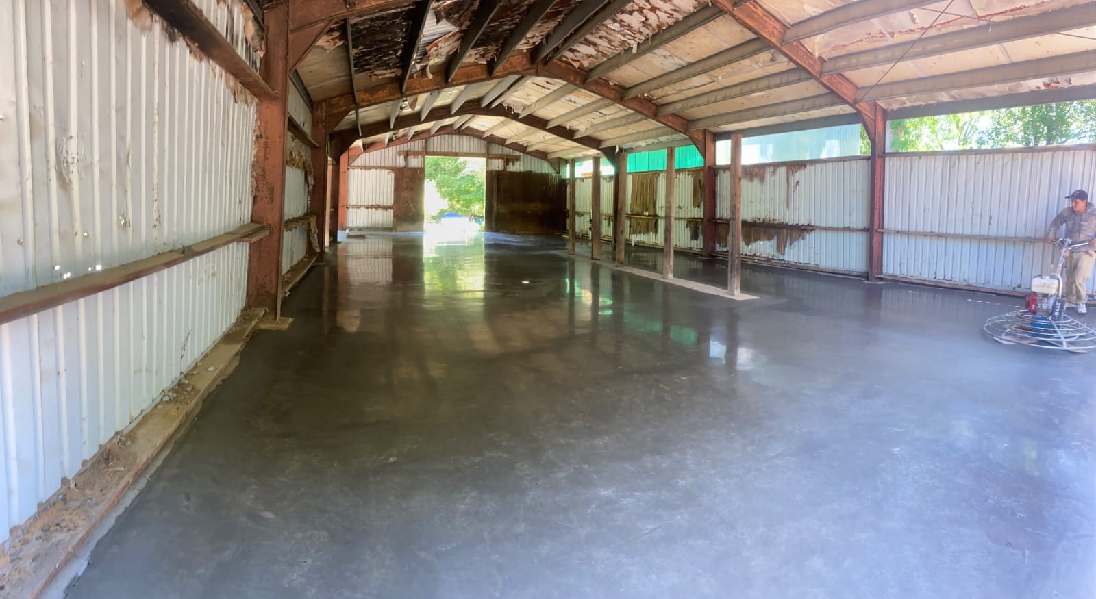 Pole-barn floor, finished by Legacy Concrete, Poughkeepsie